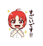 赤い髪の元気な女の子（個別スタンプ：7）