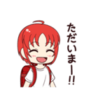 赤い髪の元気な女の子（個別スタンプ：12）
