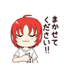 赤い髪の元気な女の子（個別スタンプ：18）
