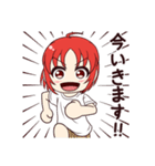赤い髪の元気な女の子（個別スタンプ：19）