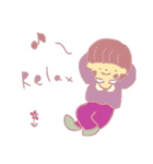 つぶの女の子スタンプその4（個別スタンプ：4）