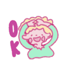 つぶの女の子スタンプその4（個別スタンプ：6）