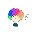 アフロのかーくん(普段（個別スタンプ：5）