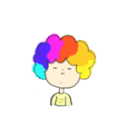 アフロのかーくん(普段（個別スタンプ：8）