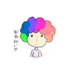 アフロのかーくん(普段（個別スタンプ：12）