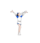 Cheerleaders 2 (Go Blue)（個別スタンプ：6）