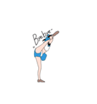 Cheerleaders 2 (Go Blue)（個別スタンプ：8）