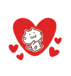 ［LINEスタンプの日］しろねこくん LOVE（個別スタンプ：35）