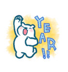 ハッピーホワイトベアスタンプ（個別スタンプ：37）