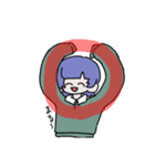 ウルフカットのうる美ちゃん（個別スタンプ：5）