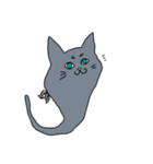 ロシアンブルーのねこしっぽおばけちゃん♡（個別スタンプ：12）