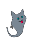 ロシアンブルーのねこしっぽおばけちゃん♡（個別スタンプ：33）