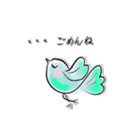 幸せ小鳥の手描き文字♡省スペース（個別スタンプ：32）
