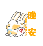 うさぎスタンプ(中国語＆日本語)（個別スタンプ：3）