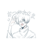 白すぎる白髪くん（個別スタンプ：4）