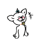 幸せを呼ぶしろねこ（個別スタンプ：1）