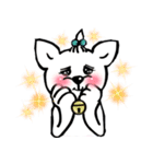 幸せを呼ぶしろねこ（個別スタンプ：6）