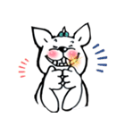 幸せを呼ぶしろねこ（個別スタンプ：12）
