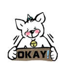 幸せを呼ぶしろねこ（個別スタンプ：16）