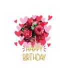 お花大好き〜HAPPY BIRTHDAY（個別スタンプ：3）