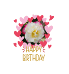 お花大好き〜HAPPY BIRTHDAY（個別スタンプ：4）