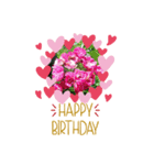 お花大好き〜HAPPY BIRTHDAY（個別スタンプ：15）