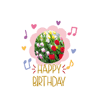 お花大好き〜HAPPY BIRTHDAY（個別スタンプ：16）