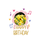 お花大好き〜HAPPY BIRTHDAY（個別スタンプ：17）