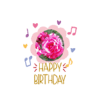 お花大好き〜HAPPY BIRTHDAY（個別スタンプ：19）