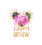 お花大好き〜HAPPY BIRTHDAY（個別スタンプ：20）