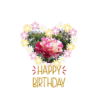 お花大好き〜HAPPY BIRTHDAY（個別スタンプ：32）