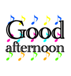 音符 簡単英語日常挨拶デカ文字スタンプ4（個別スタンプ：8）