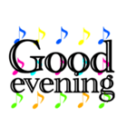 音符 簡単英語日常挨拶デカ文字スタンプ4（個別スタンプ：10）