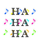 音符 簡単英語日常挨拶デカ文字スタンプ4（個別スタンプ：11）