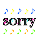 音符 簡単英語日常挨拶デカ文字スタンプ4（個別スタンプ：12）