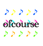 音符 簡単英語日常挨拶デカ文字スタンプ4（個別スタンプ：13）