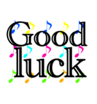 音符 簡単英語日常挨拶デカ文字スタンプ4（個別スタンプ：15）