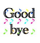 音符 簡単英語日常挨拶デカ文字スタンプ4（個別スタンプ：40）