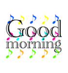 音符 簡単敬語日常挨拶デカ文字スタンプ3（個別スタンプ：7）