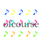 音符 簡単敬語日常挨拶デカ文字スタンプ3（個別スタンプ：13）