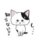 にゃんちょこりん【白黒ブチ猫】（個別スタンプ：32）