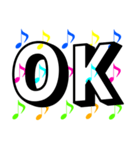 音符 簡単英語日常挨拶デカ文字スタンプ2（個別スタンプ：5）