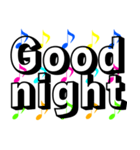 音符 簡単英語日常挨拶デカ文字スタンプ2（個別スタンプ：10）