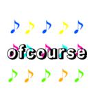 音符 簡単英語日常挨拶デカ文字スタンプ2（個別スタンプ：13）