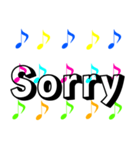 音符 簡単英語日常挨拶デカ文字スタンプ2（個別スタンプ：38）