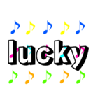 音符 簡単英語日常挨拶デカ文字スタンプ2（個別スタンプ：40）