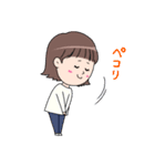あの子と白いあいつ（個別スタンプ：5）