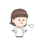 あの子と白いあいつ（個別スタンプ：18）