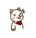 白柴犬ちびキャラスタンプ lineスタンプ（個別スタンプ：1）