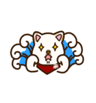 白柴犬ちびキャラスタンプ lineスタンプ（個別スタンプ：18）